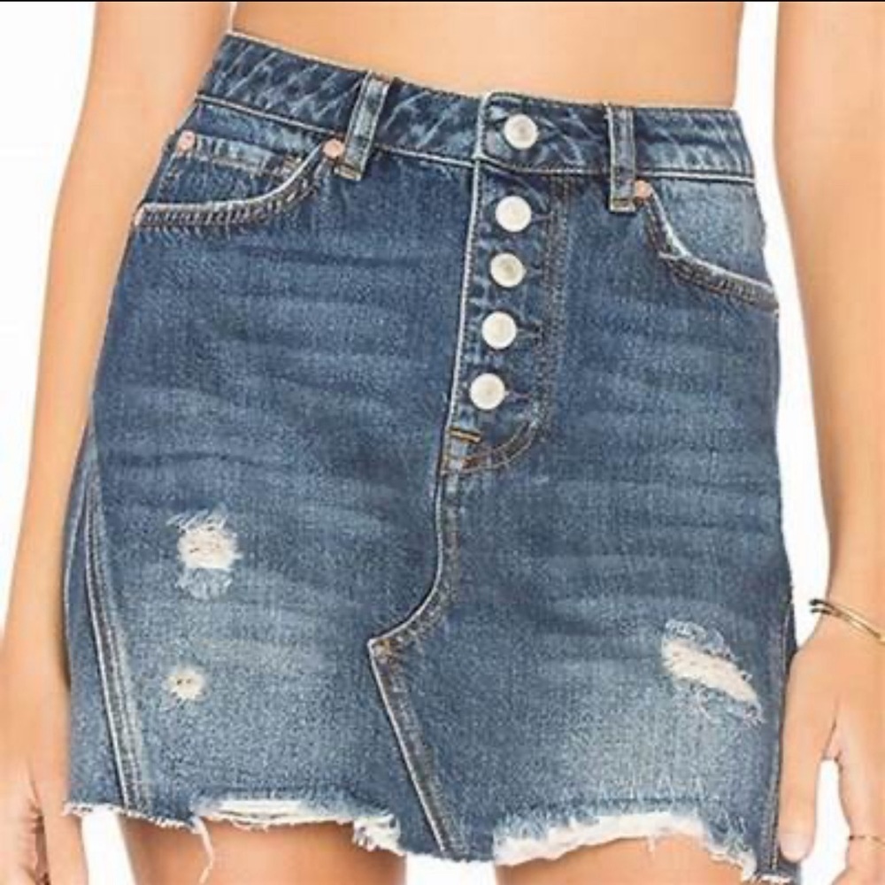 We the Free by Free People Denim Skirt